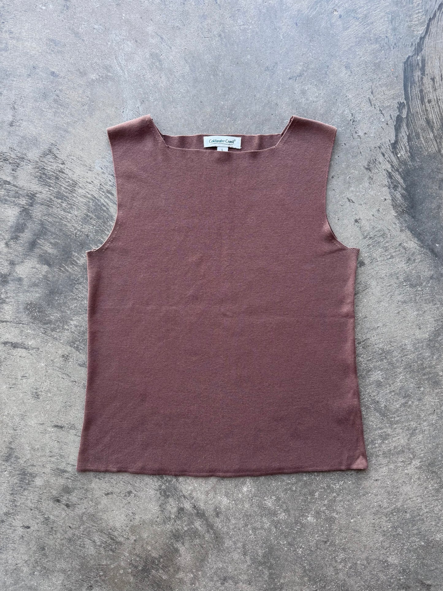 Square Neck Knit Tank - Various Colors