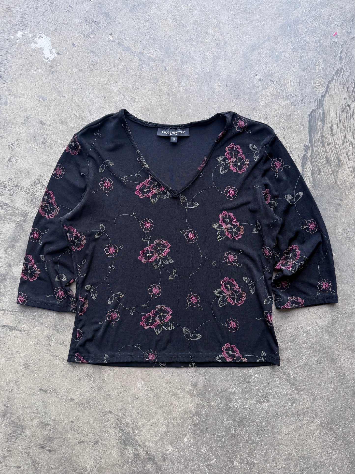 Flower Beaded Top - S