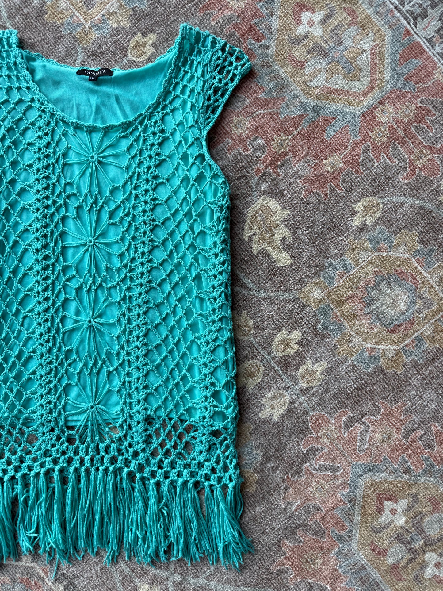 Crochet Fringe Tank - 2XL