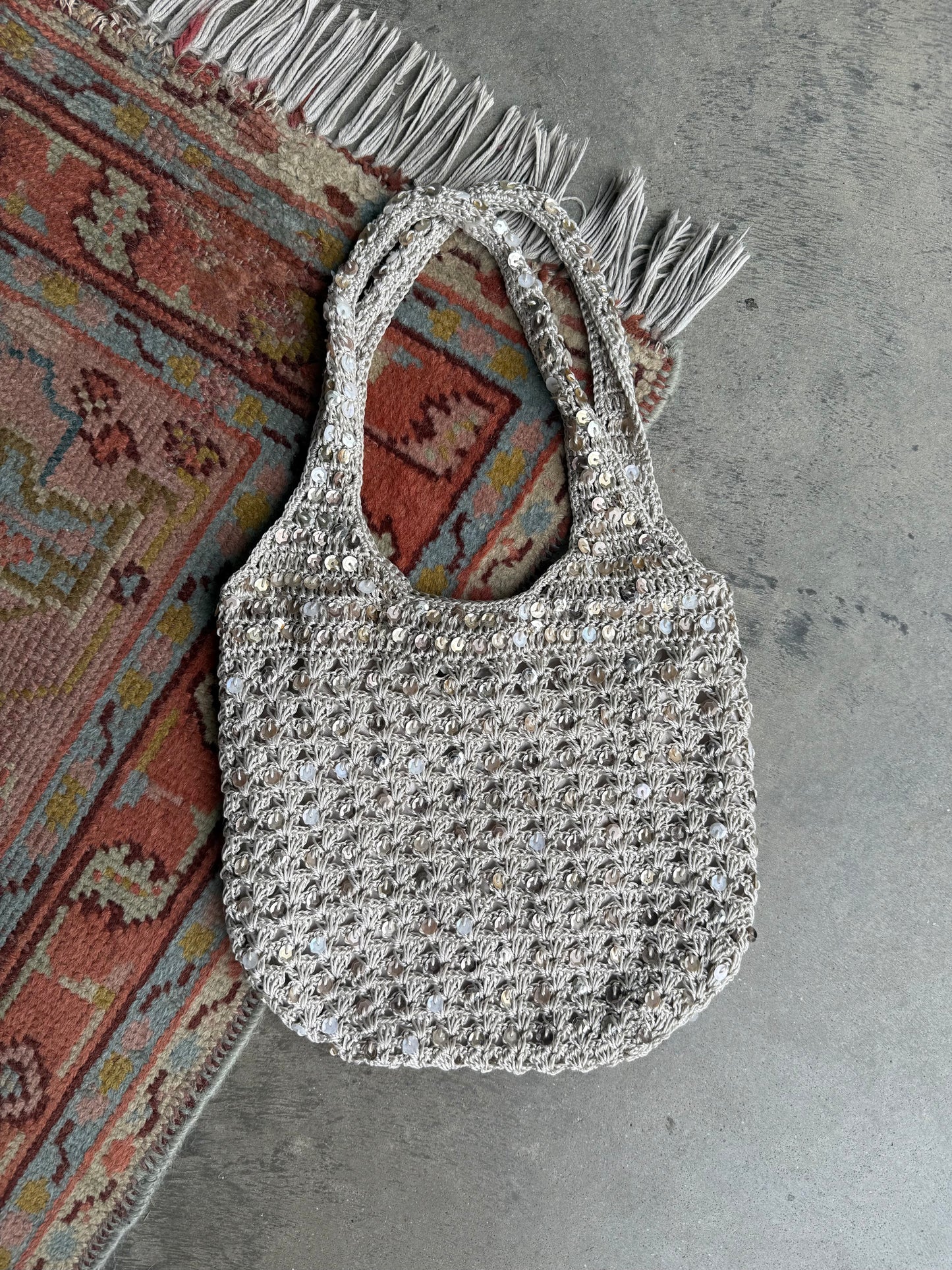 Crochet Sequin Purse