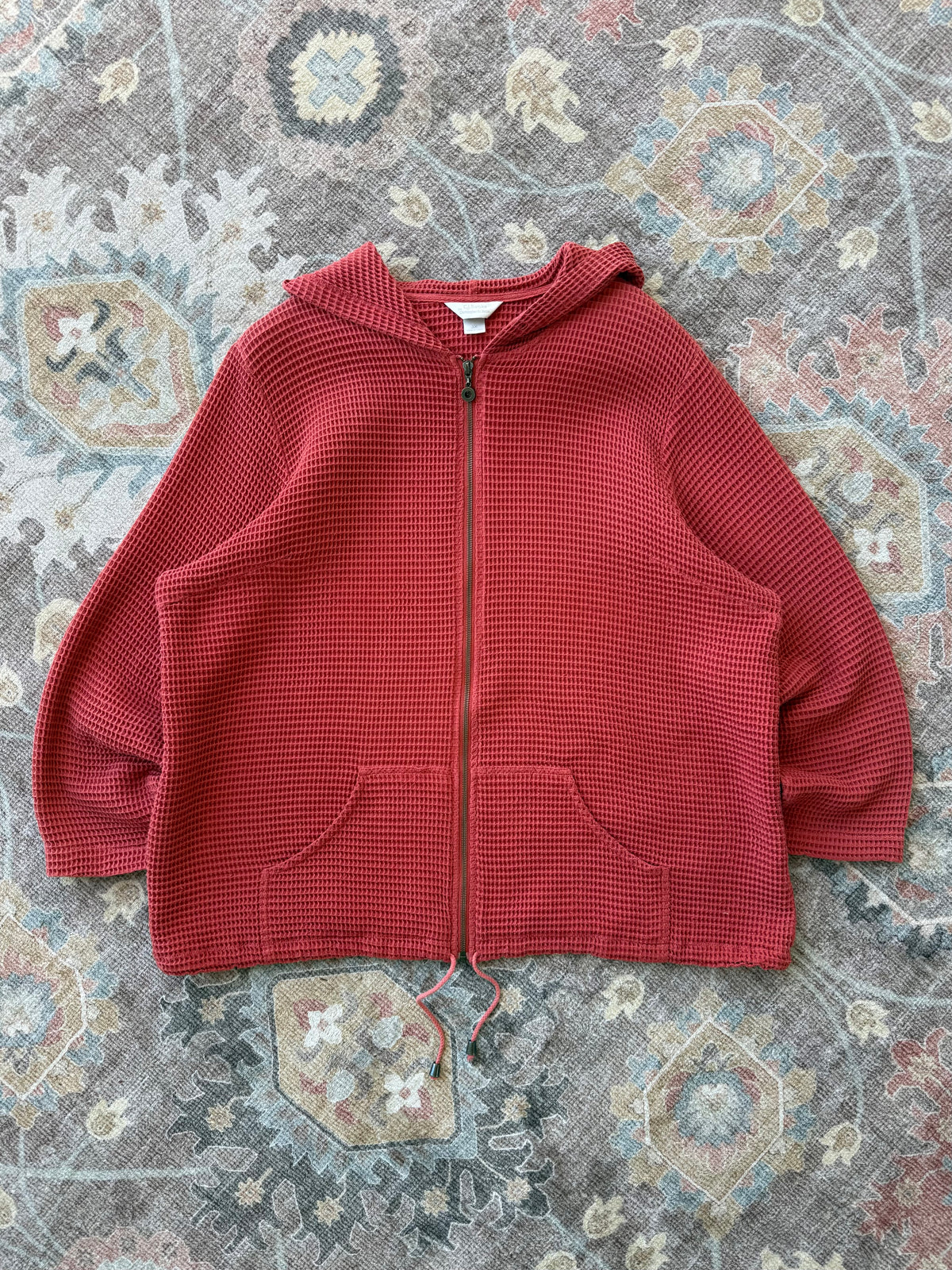 Waffle Zip Up Hoodie - 3XL