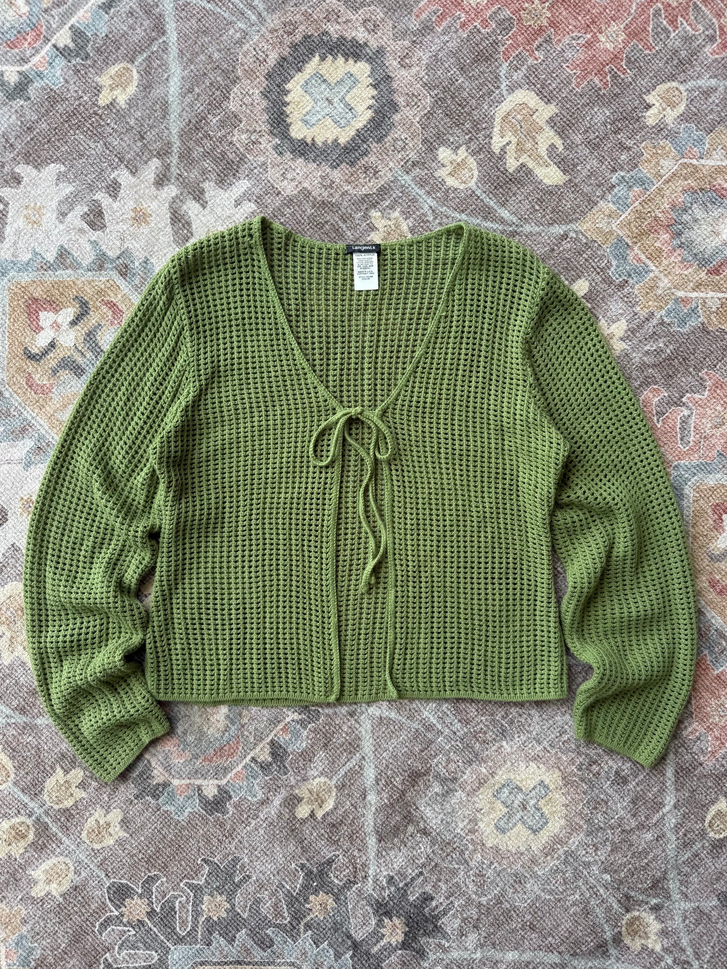 Tie Crochet Cardigan - M