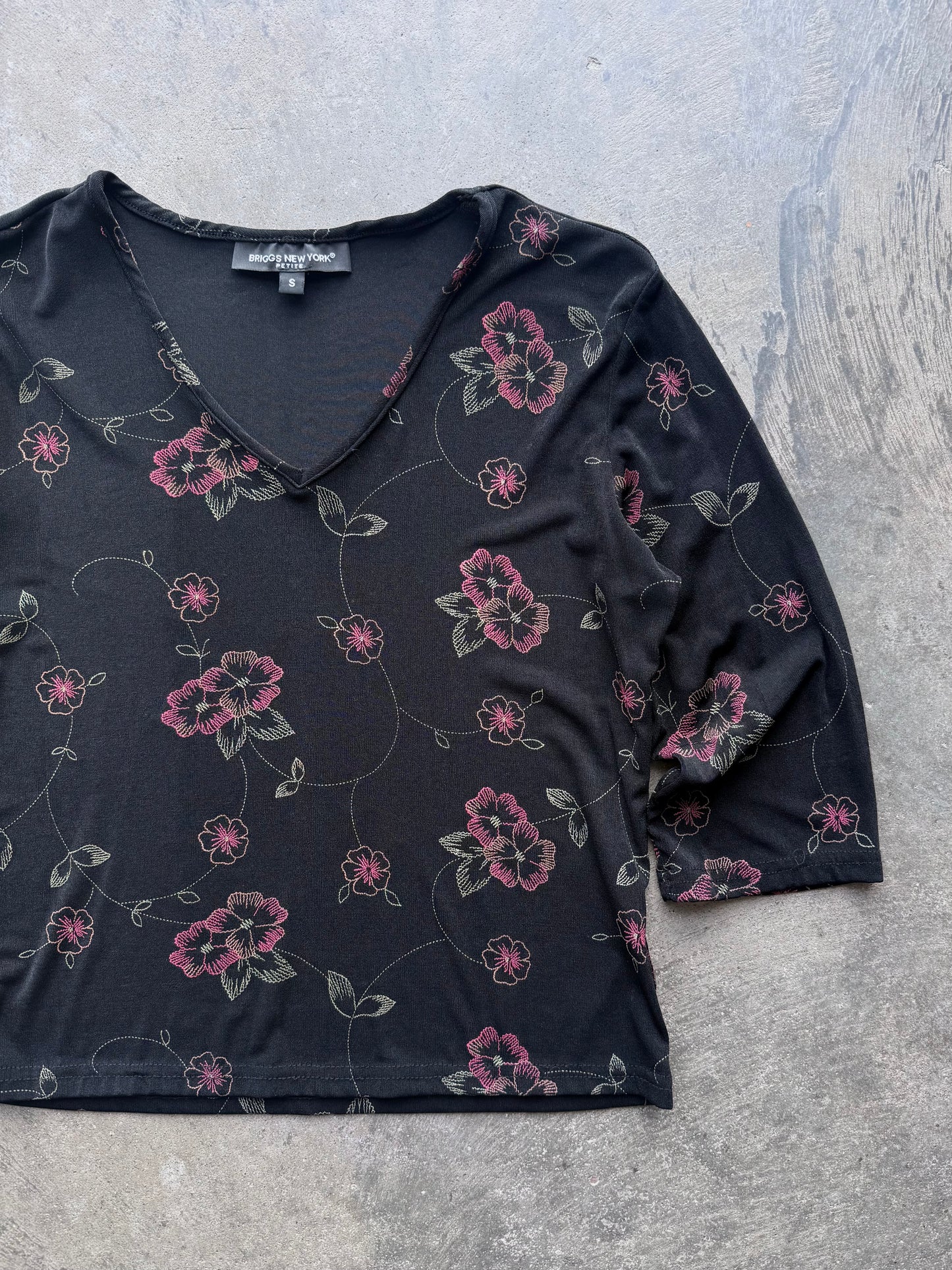 Flower Beaded Top - S