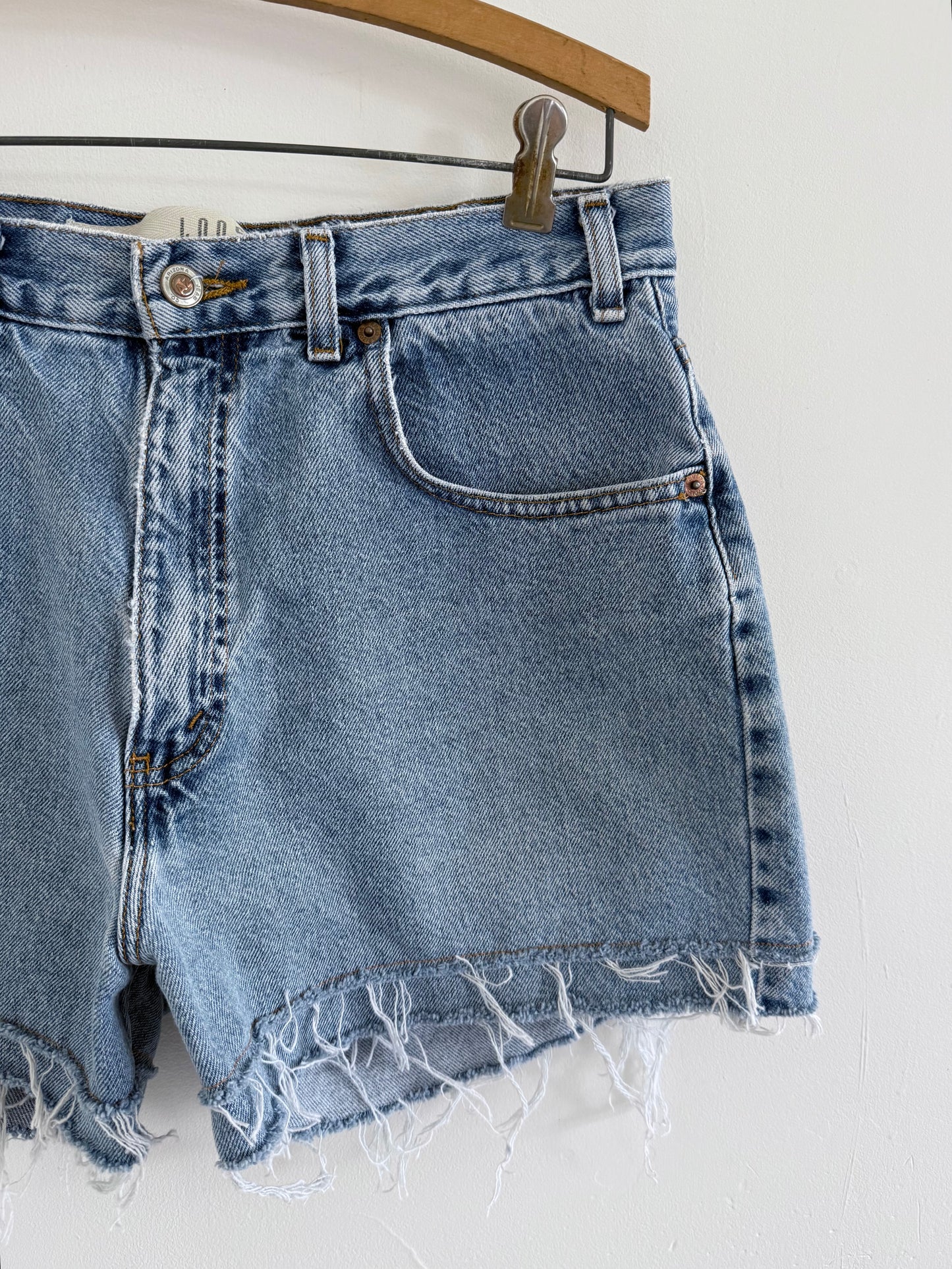 Double Fray Denim Shorts - 30x2.5