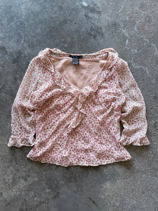 Flower Beaded Top - S