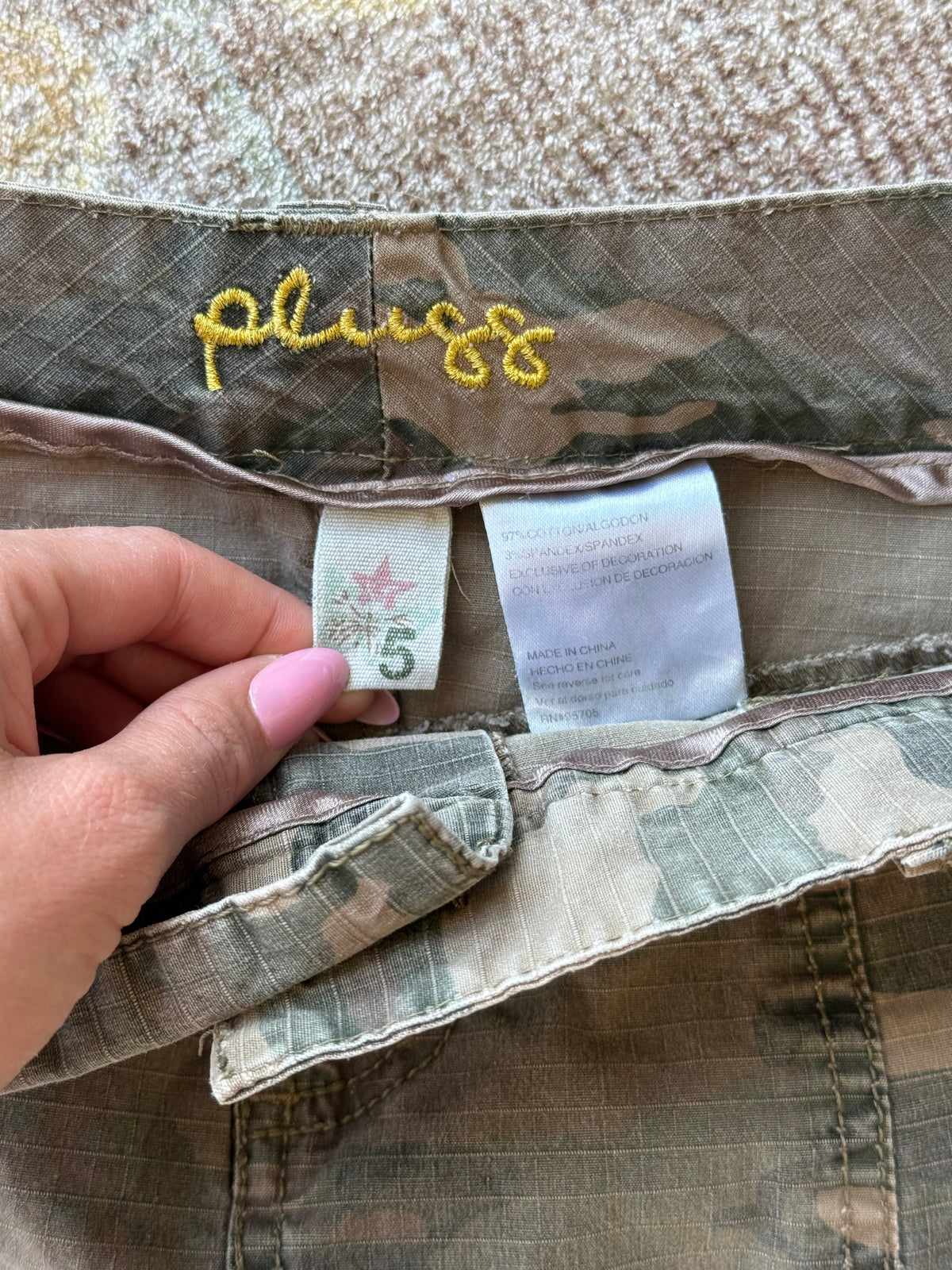 Camo Mini Skirt - 29”