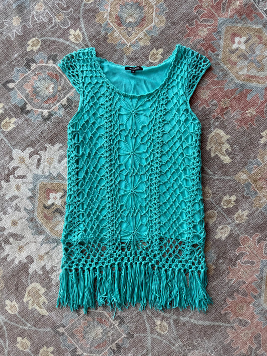 Crochet Fringe Tank - 2XL