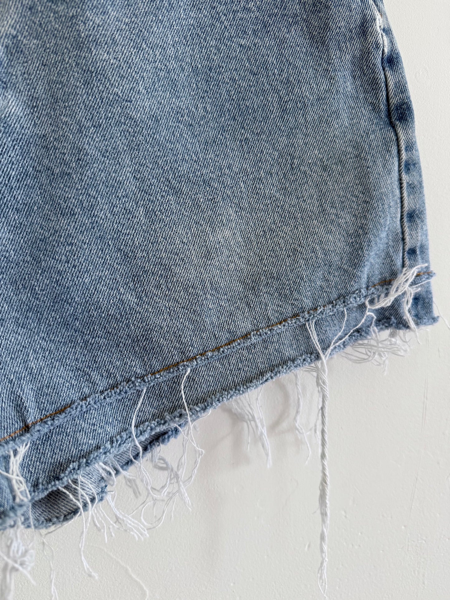 Double Fray Denim Shorts - 30x2.5