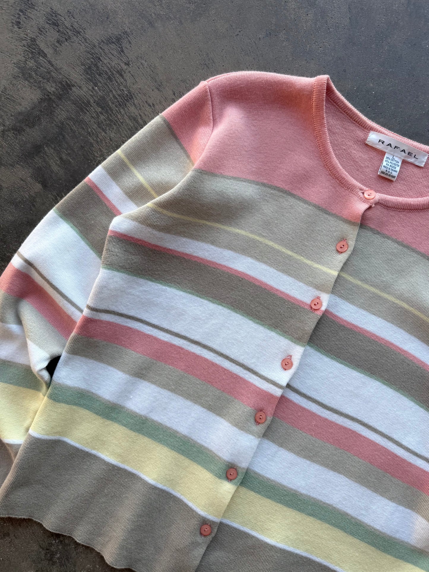 Striped Cardigan - L