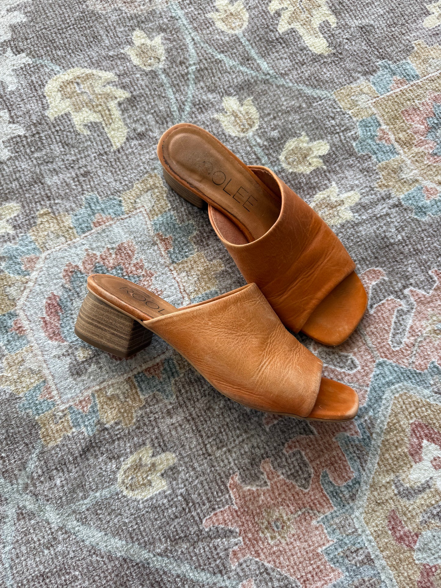 Leather Platform Sandals - 7