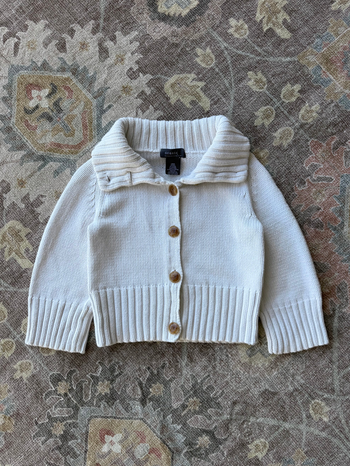 Cropped Sleeve Cardigan - XS