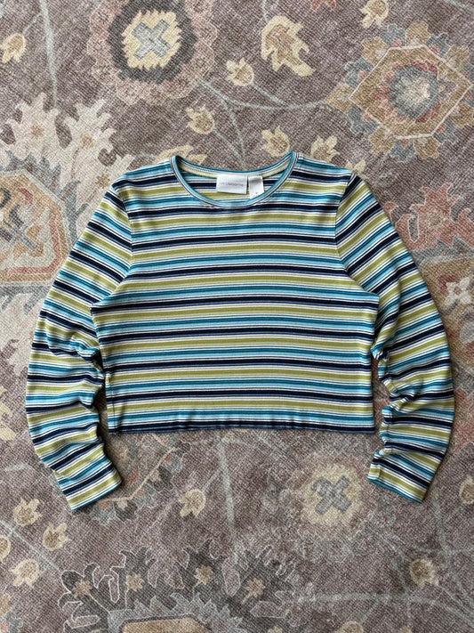 Cropped Striped Top - M