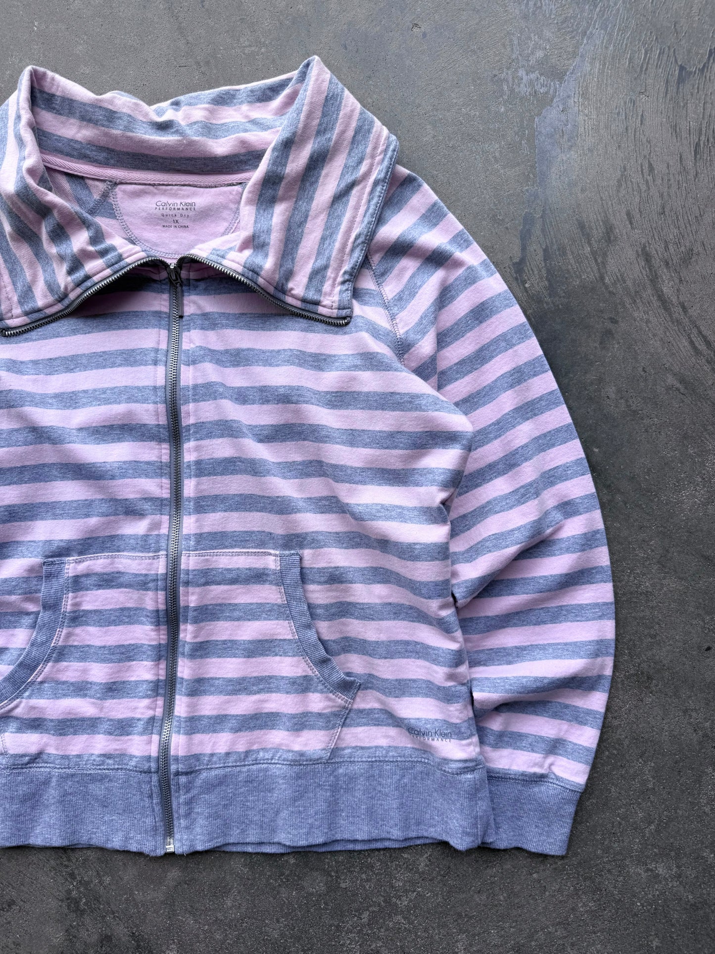 Striped Zip Up - XL