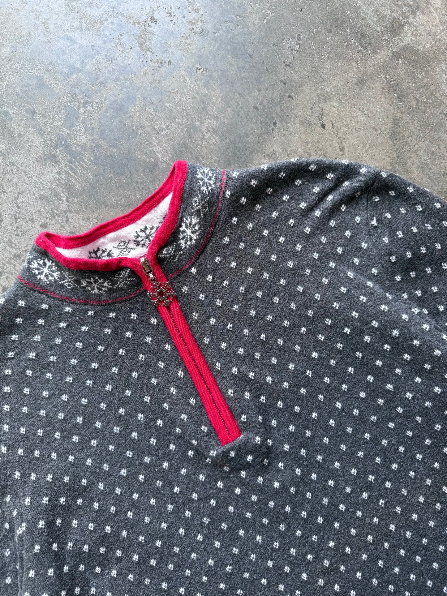 Wintry Knit Quarterzip - L