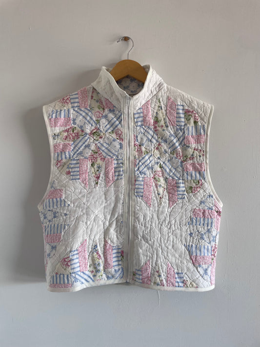 Quilt Zip Up Vest - M