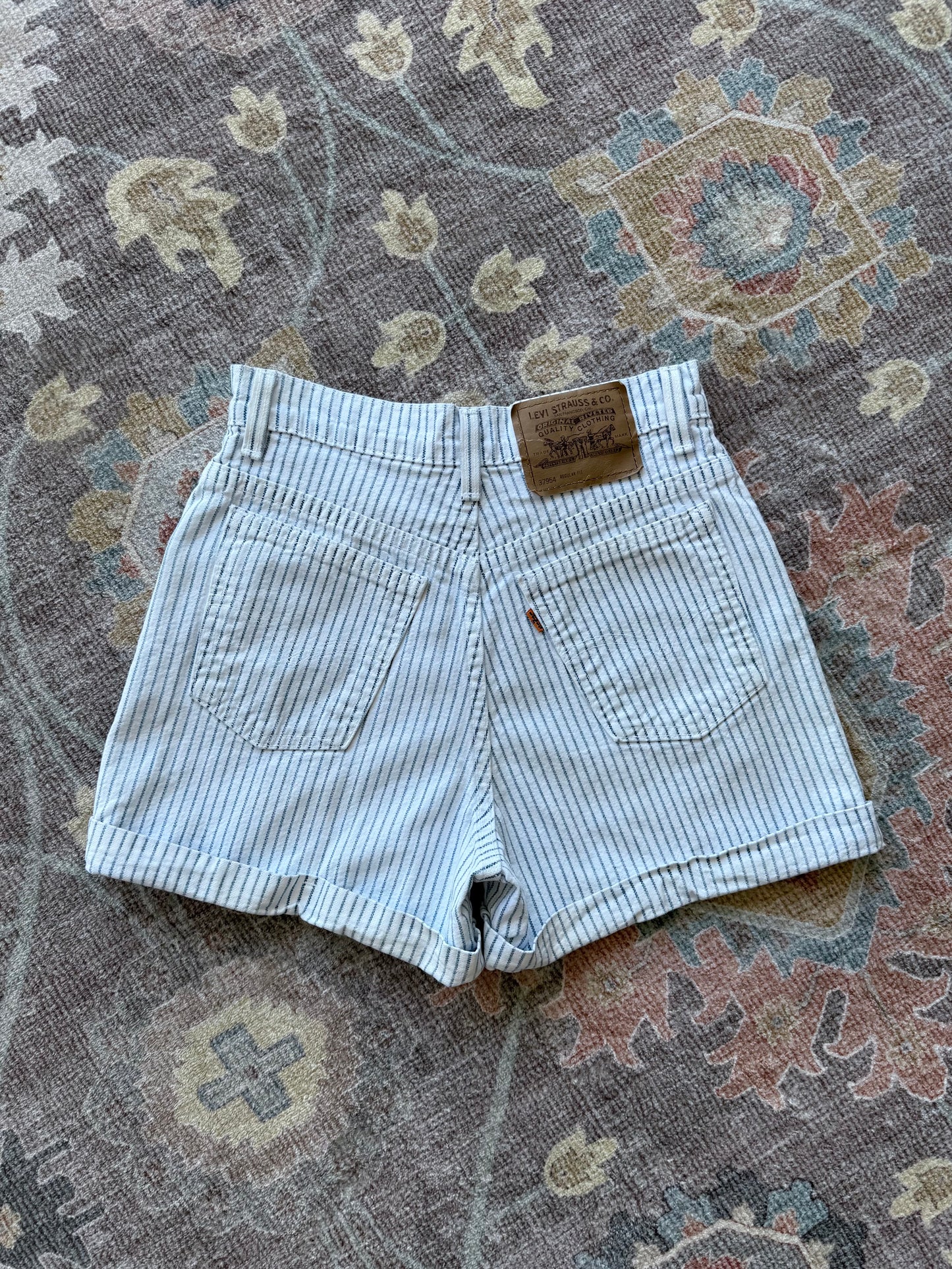Pinstripe Levi’s Denim Shorts - 26” x 3”