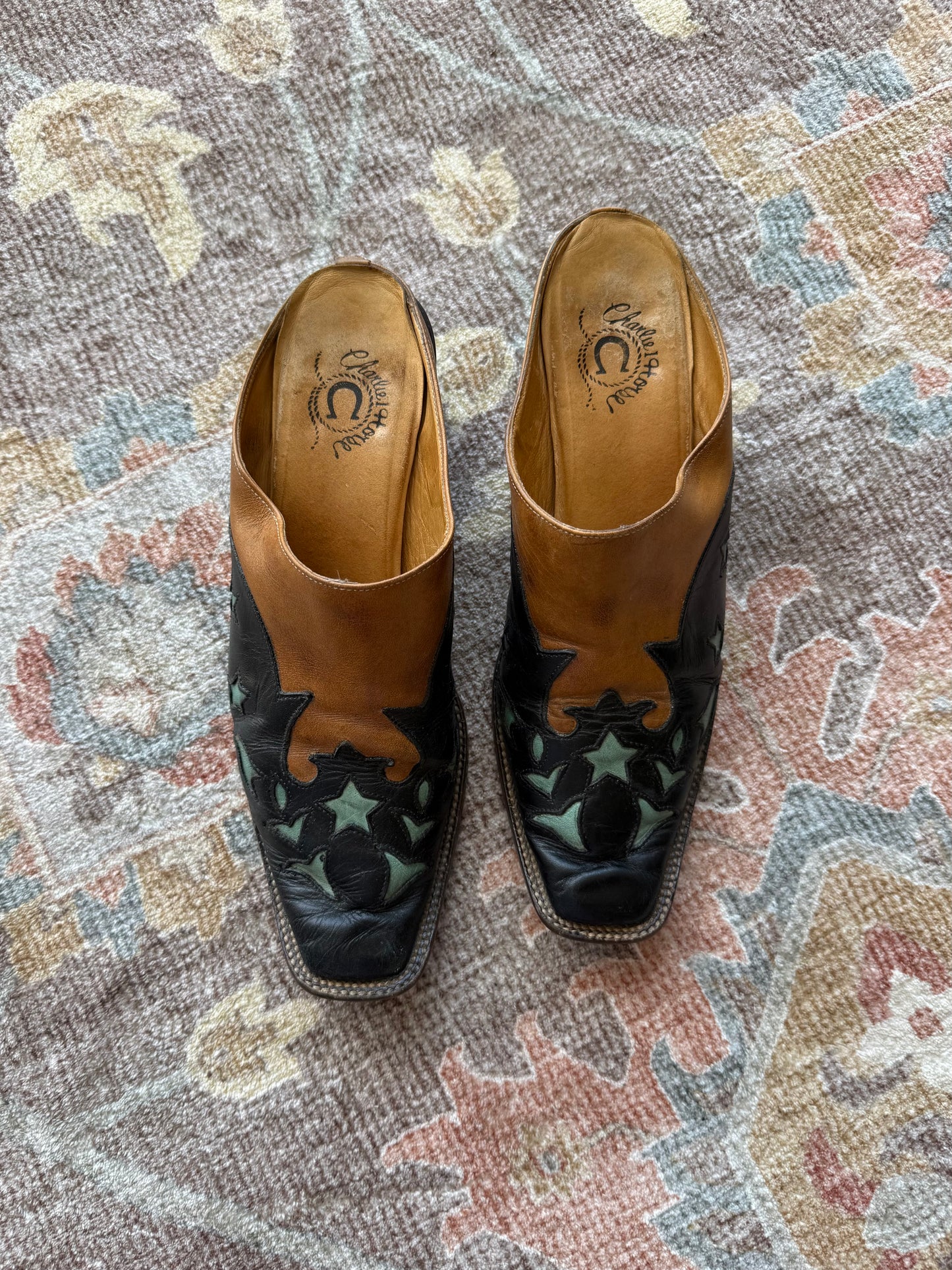 Leather Western Clogs - 6.5