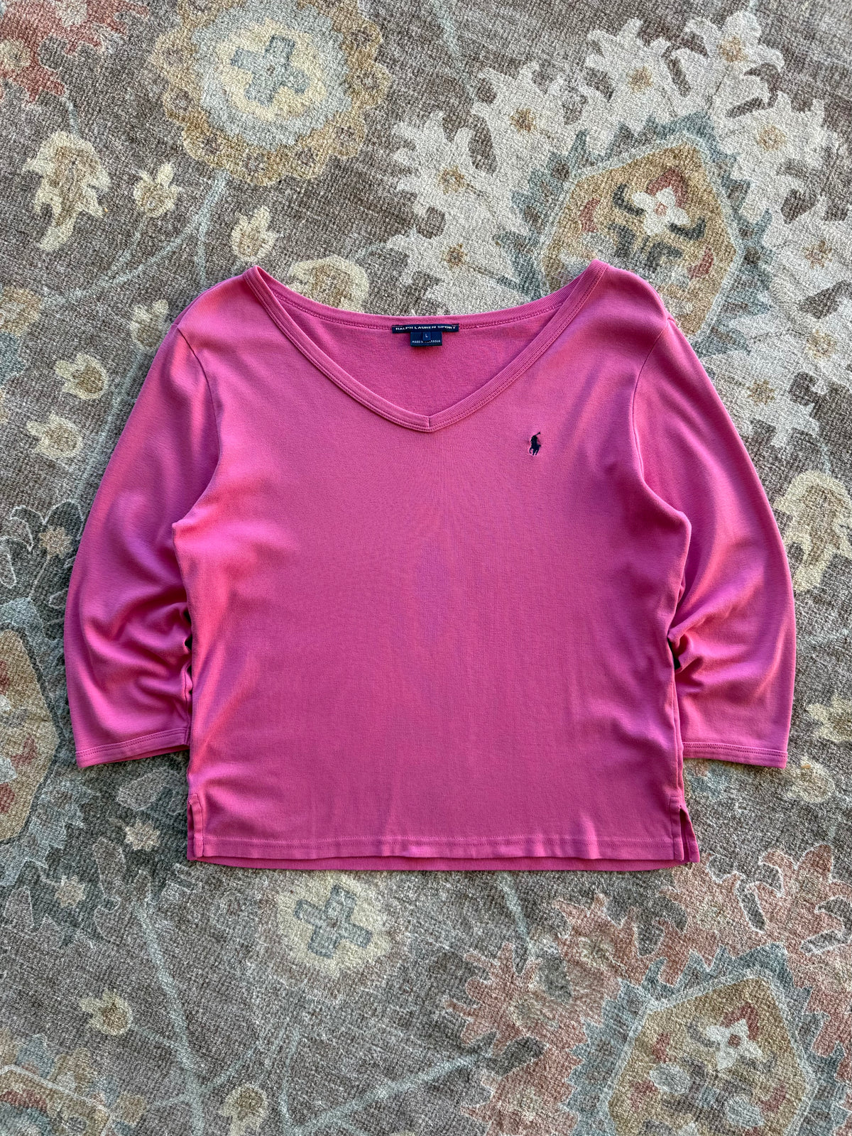 Ralph Lauren 3/4 Sleeve Top - L
