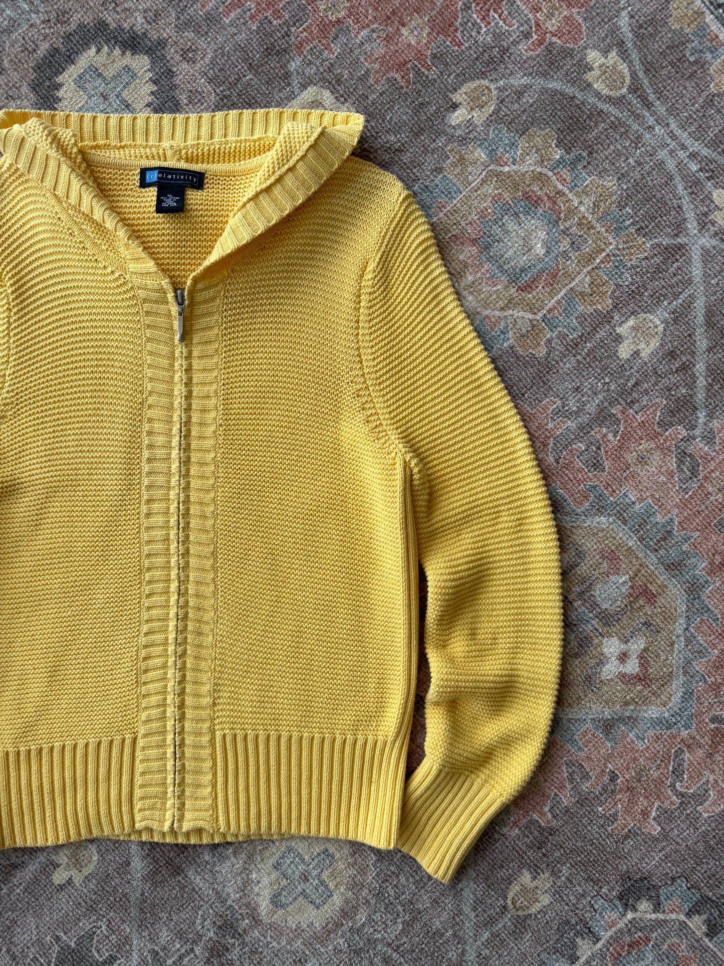 Zip Up Cardigan Hoodie - XL