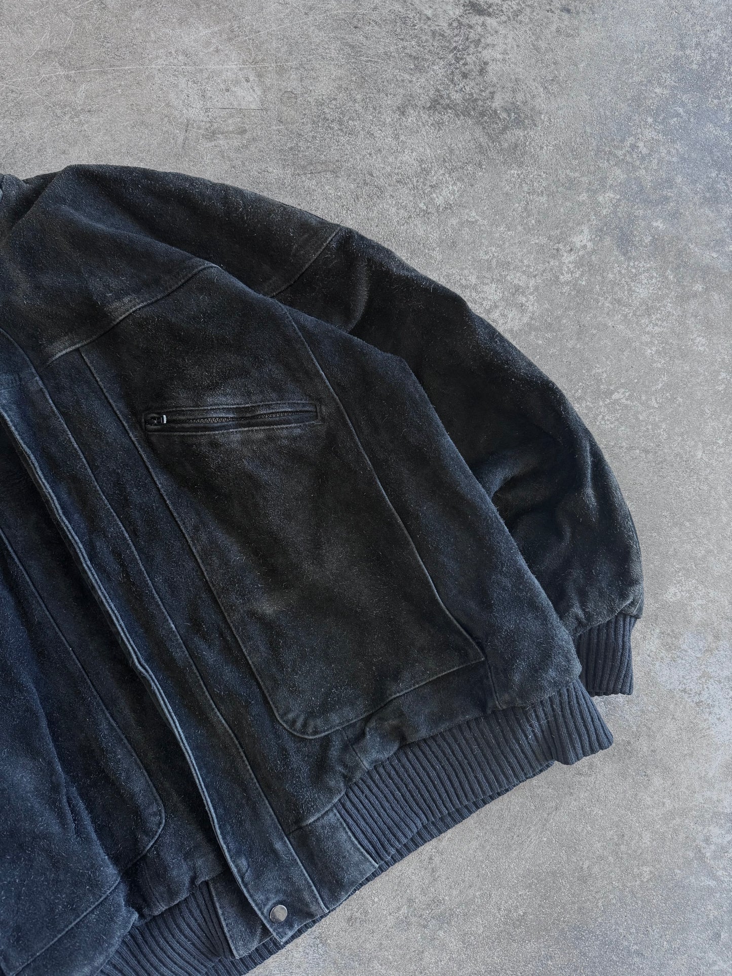 Suede Bomber Jacket - XL
