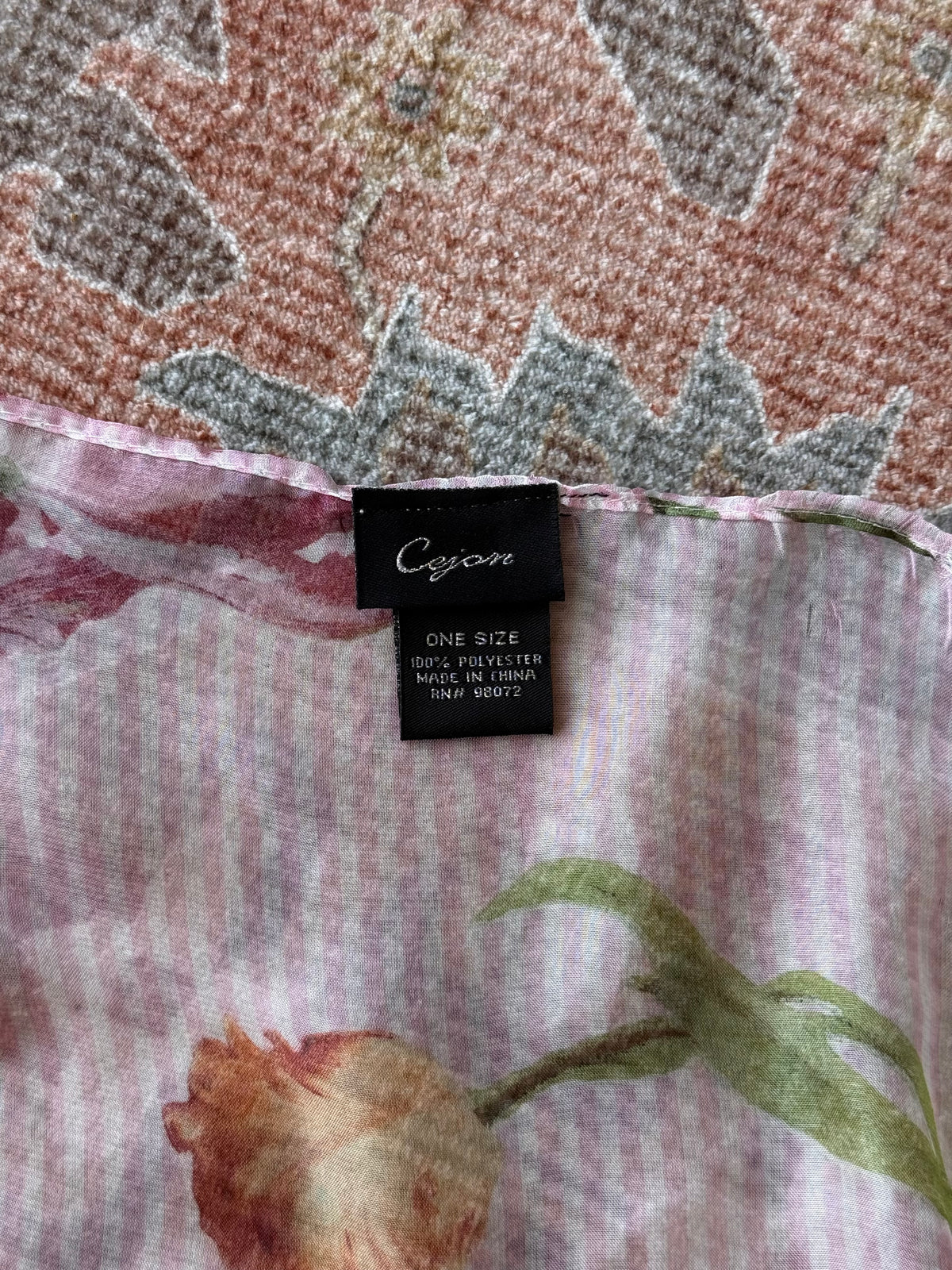 Sheer Flower Scarf