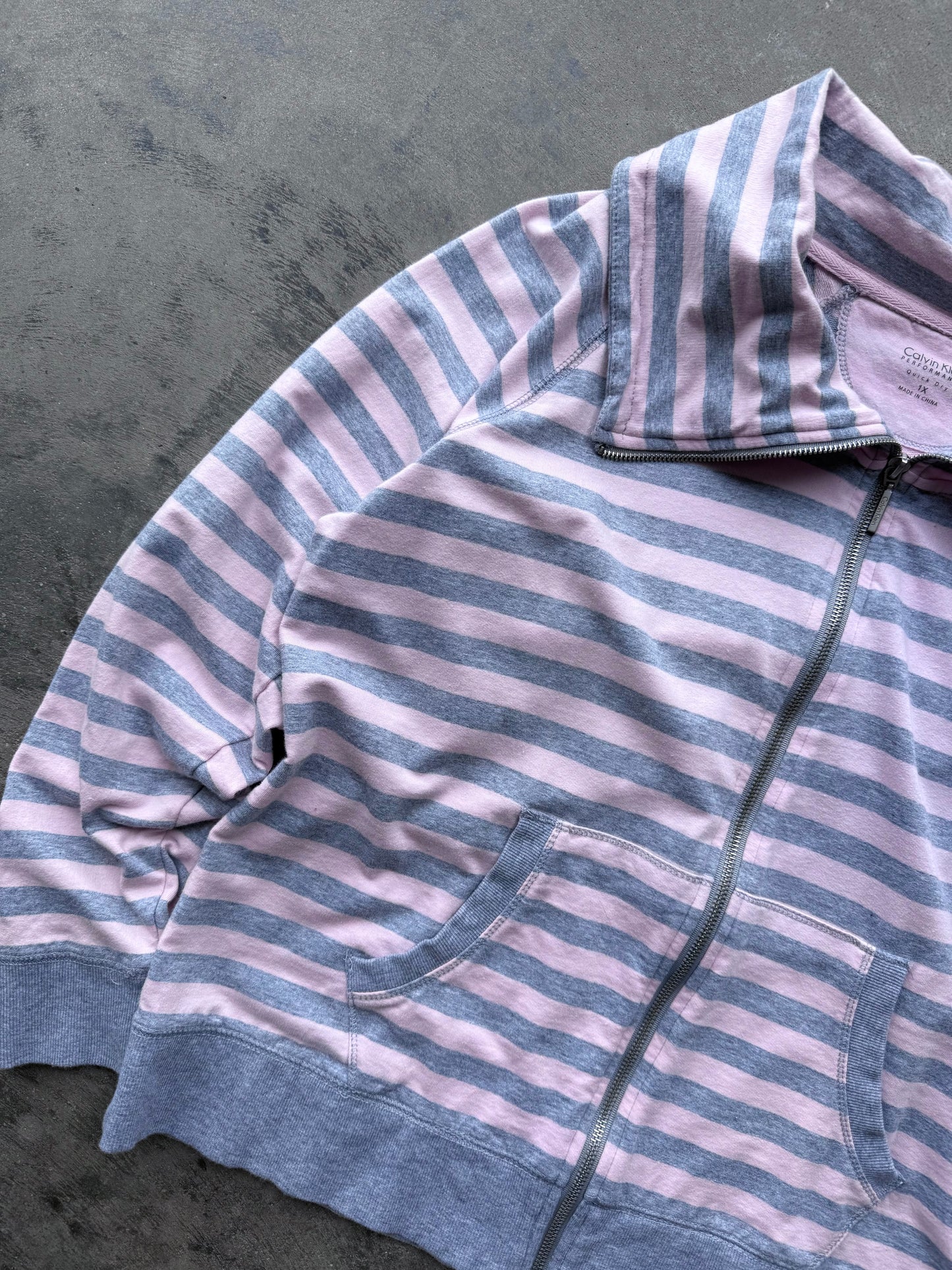 Striped Zip Up - XL