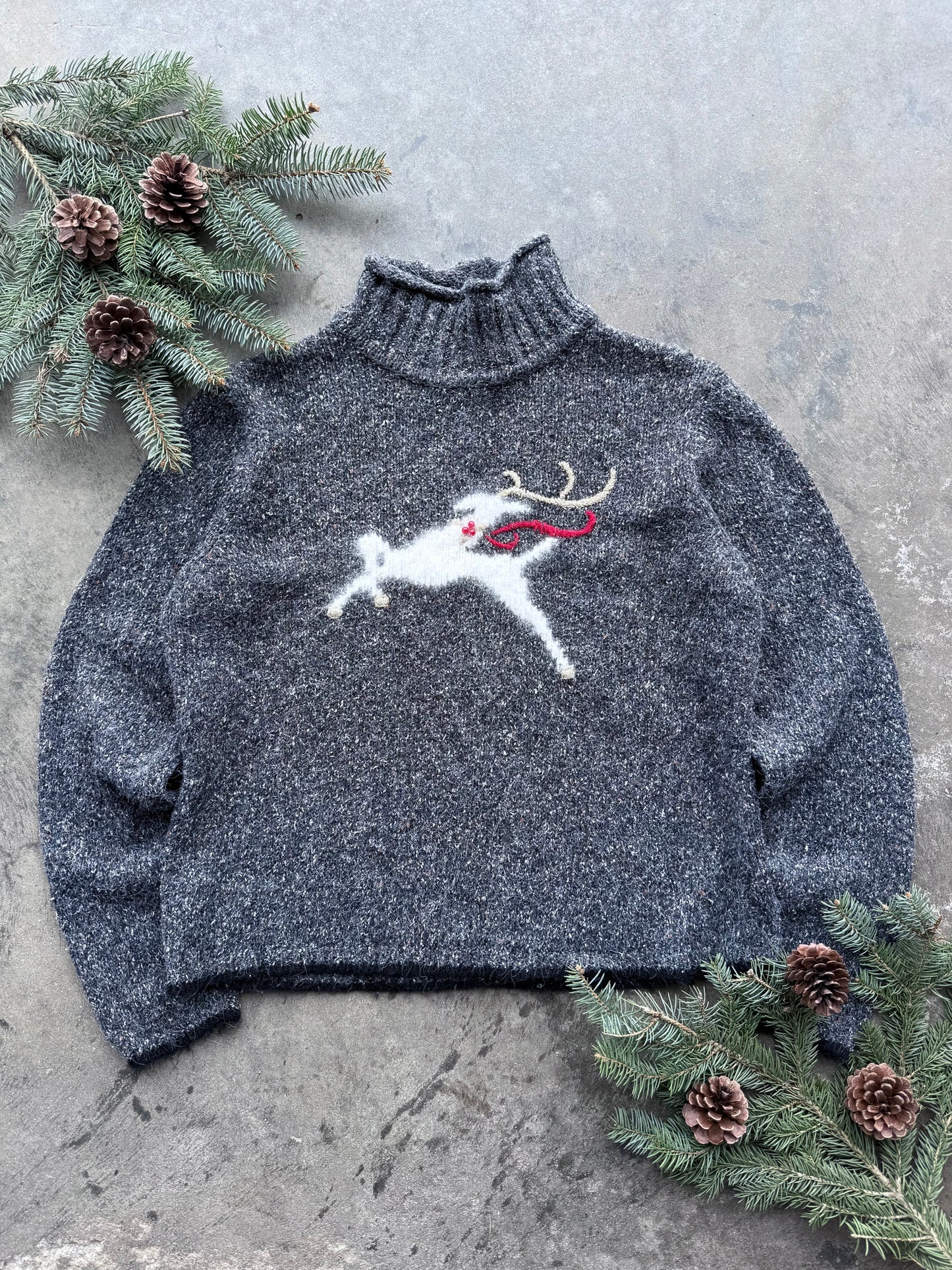 Reindeer Turtleneck - M