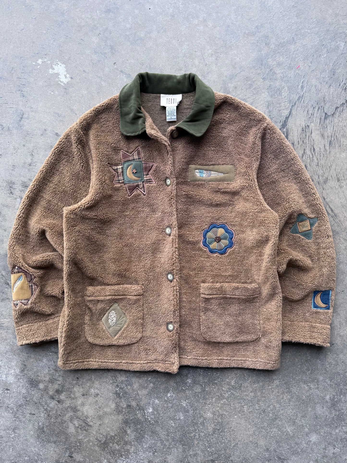 Patchwork Fleece Jacket - L