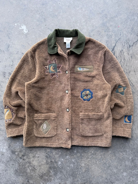 Patchwork Fleece Jacket - L