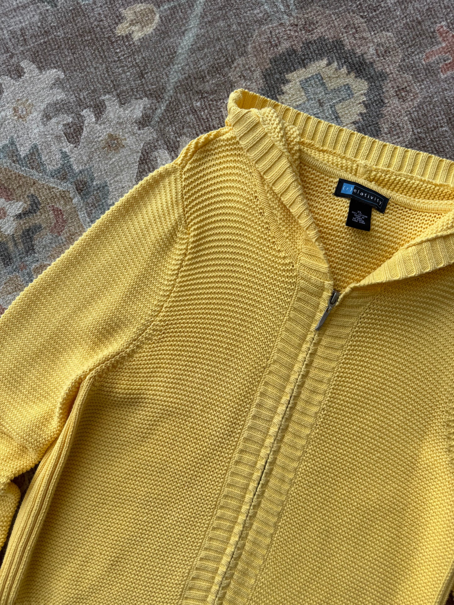 Zip Up Cardigan Hoodie - XL