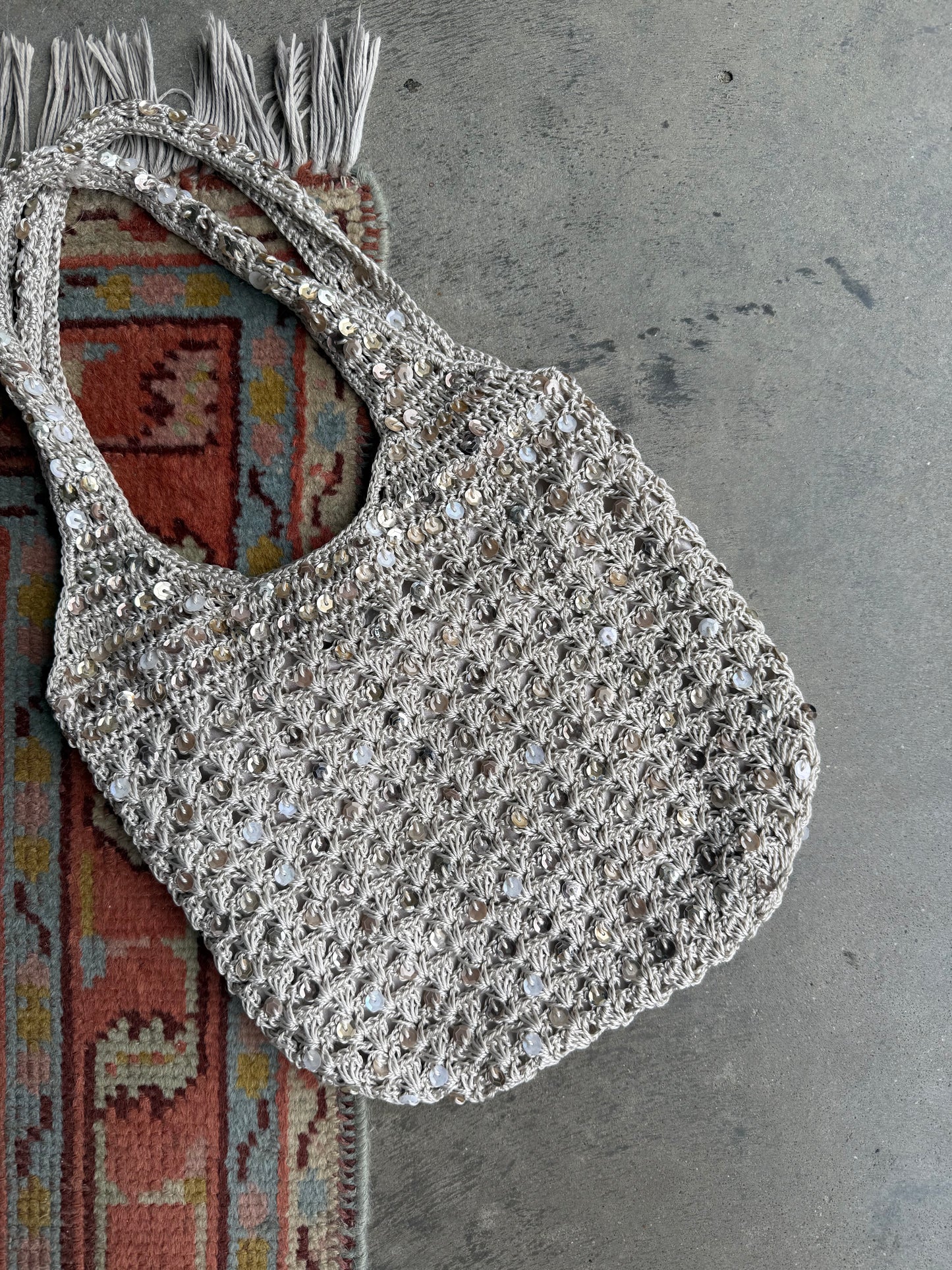 Crochet Sequin Purse
