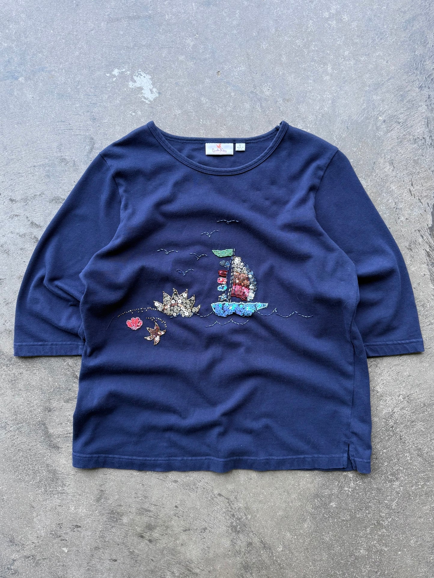Beaded Sailboat Top - L