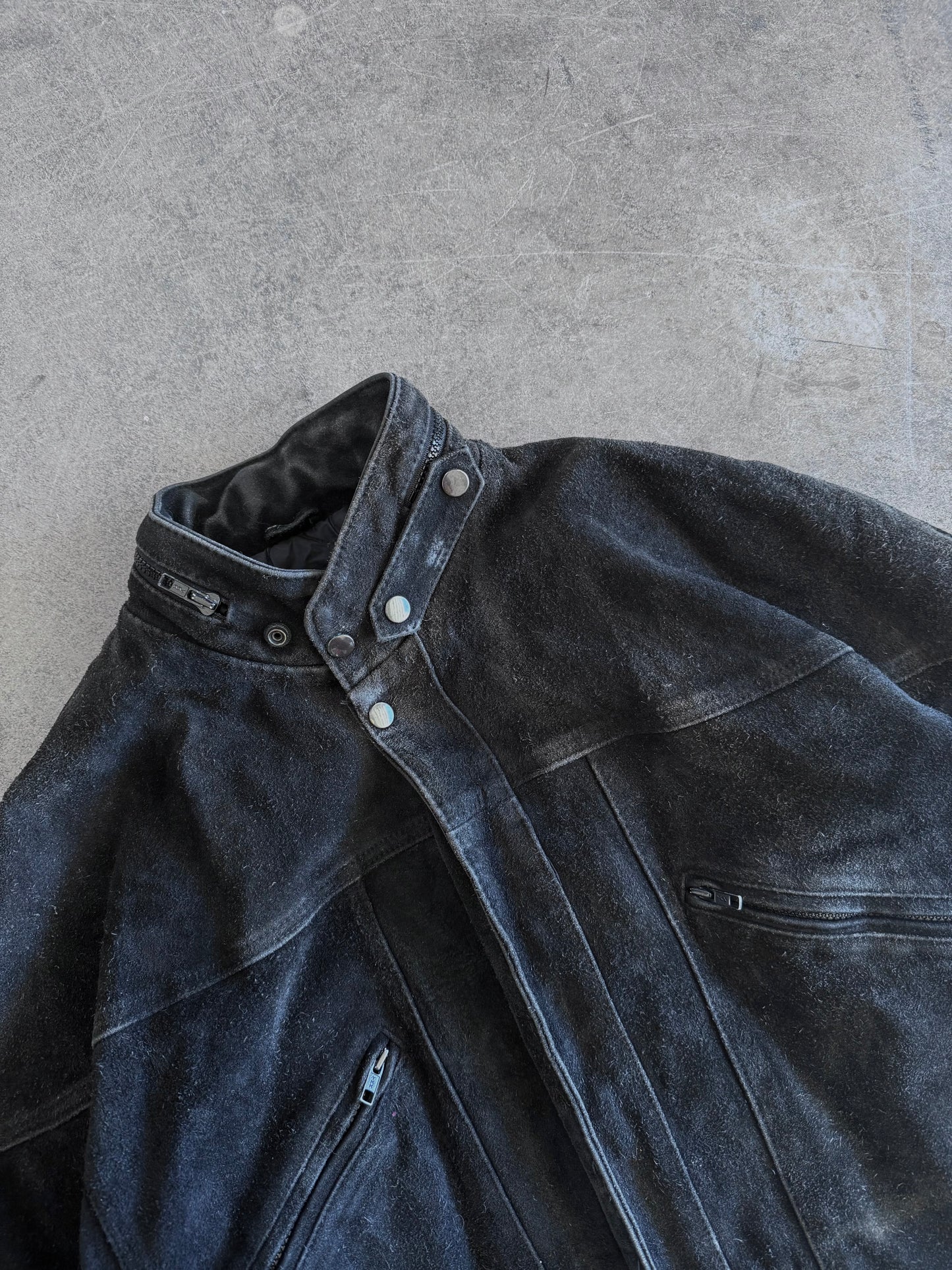 Suede Bomber Jacket - XL