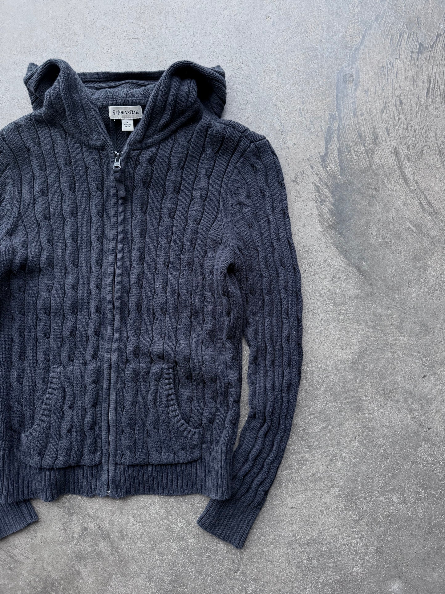 Zip Up Sweater Hoodie - M