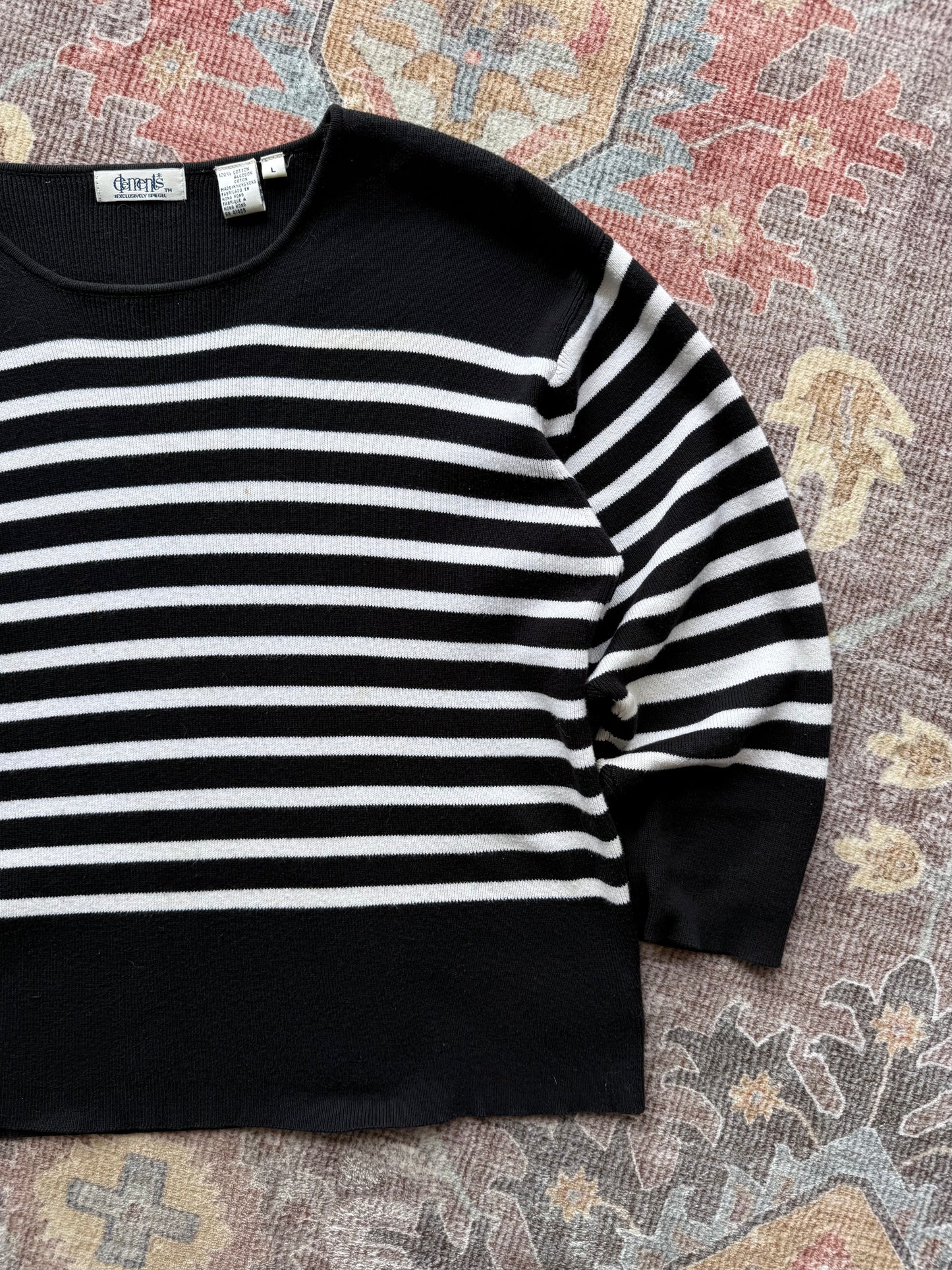 Knit Striped Top - L