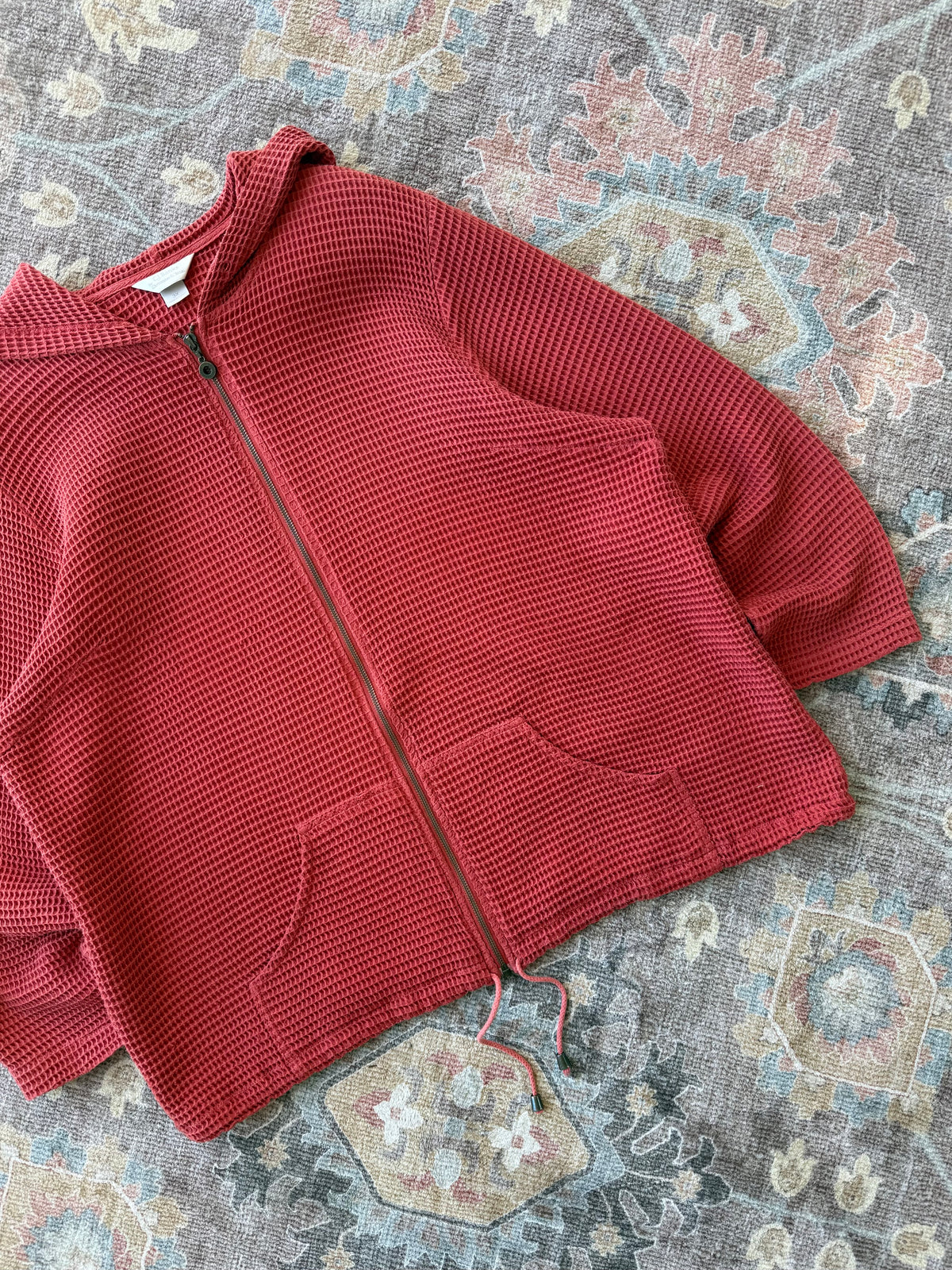 Waffle Zip Up Hoodie - 3XL