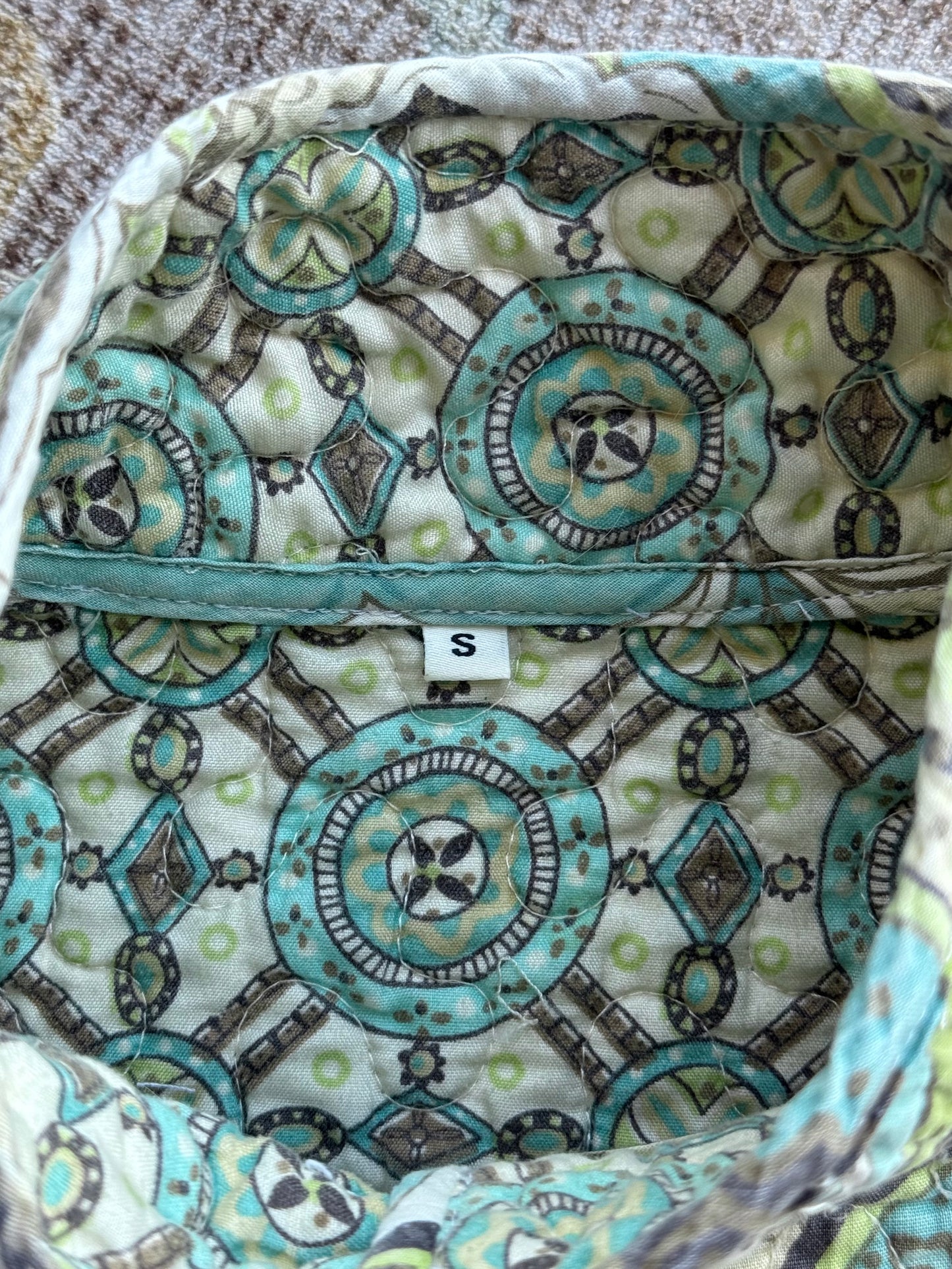 Quilt Snap Button Pullover - S