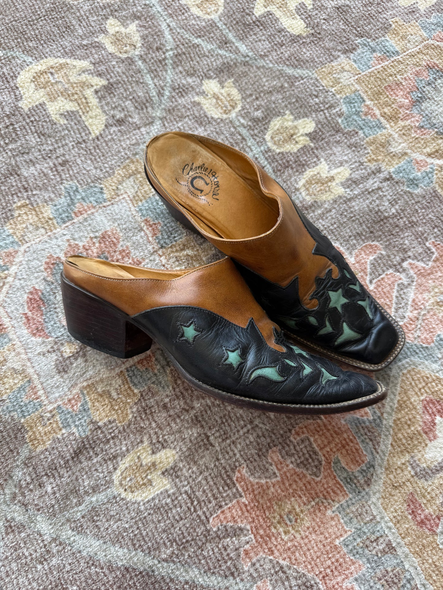 Leather Western Clogs - 6.5