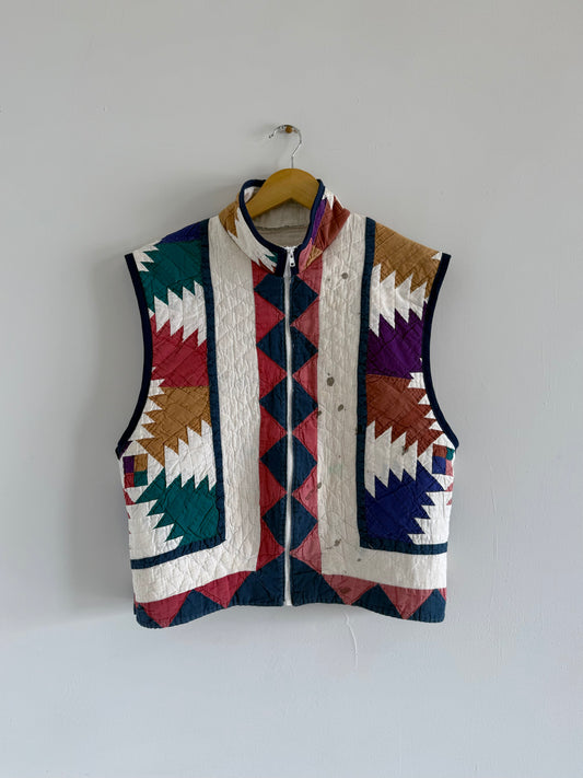 Quilt Zip Up Vest - S