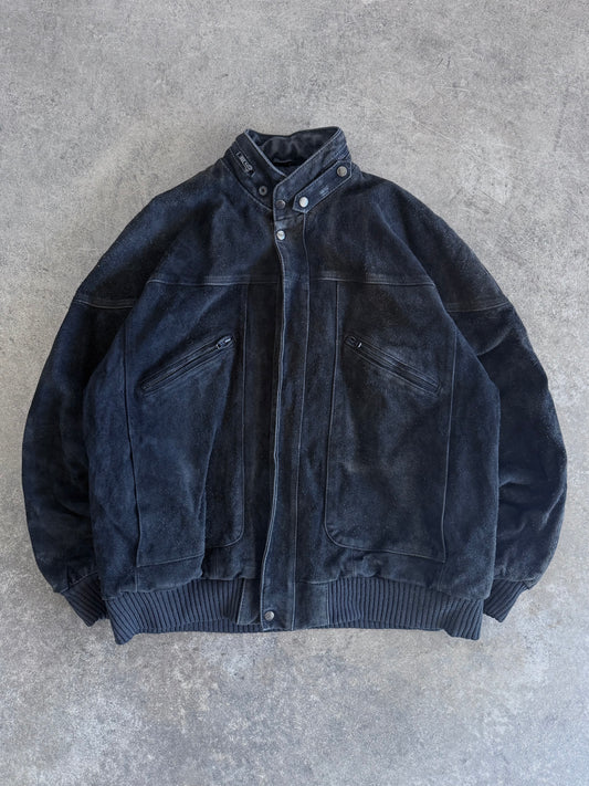Suede Bomber Jacket - XL