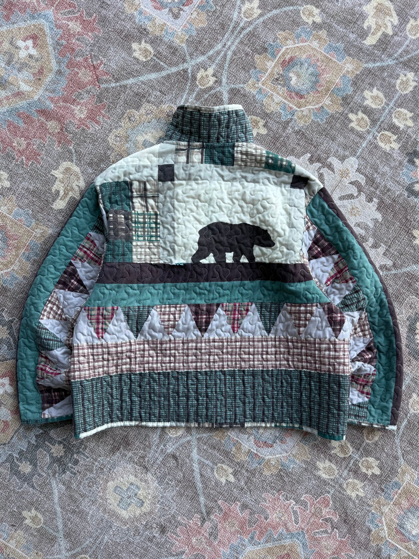 Quilt Snap Button Jacket - L
