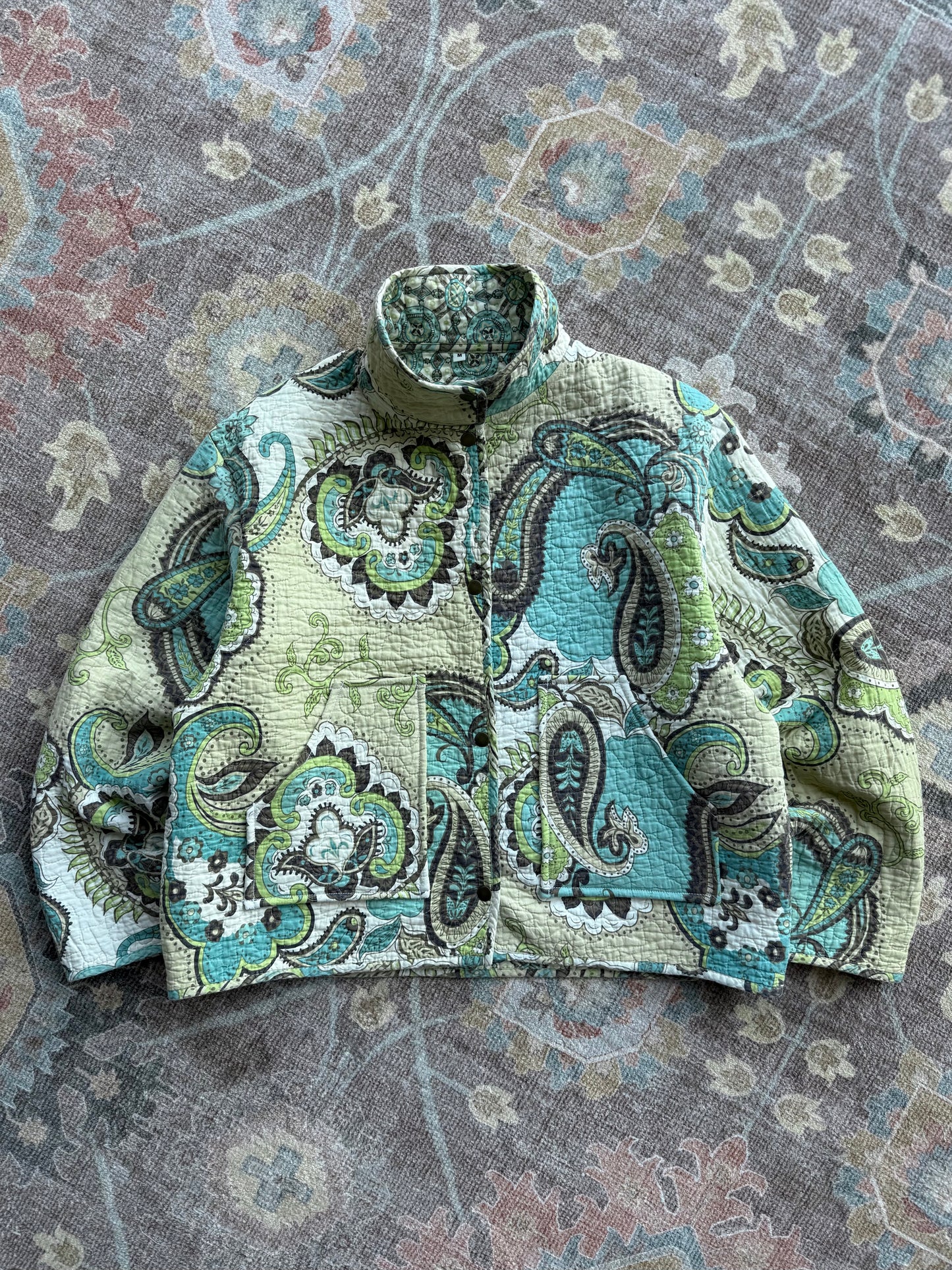 Quilt Snap Button Jacket - M