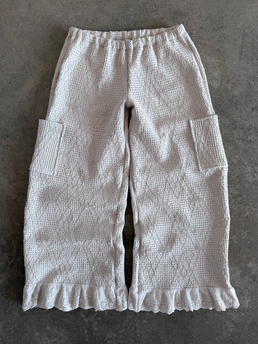 Wide Leg Frilly Pants - M/L
