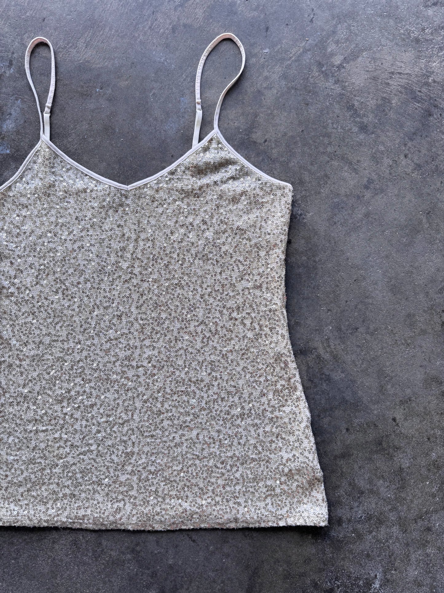 Gold Sequin Tank - L