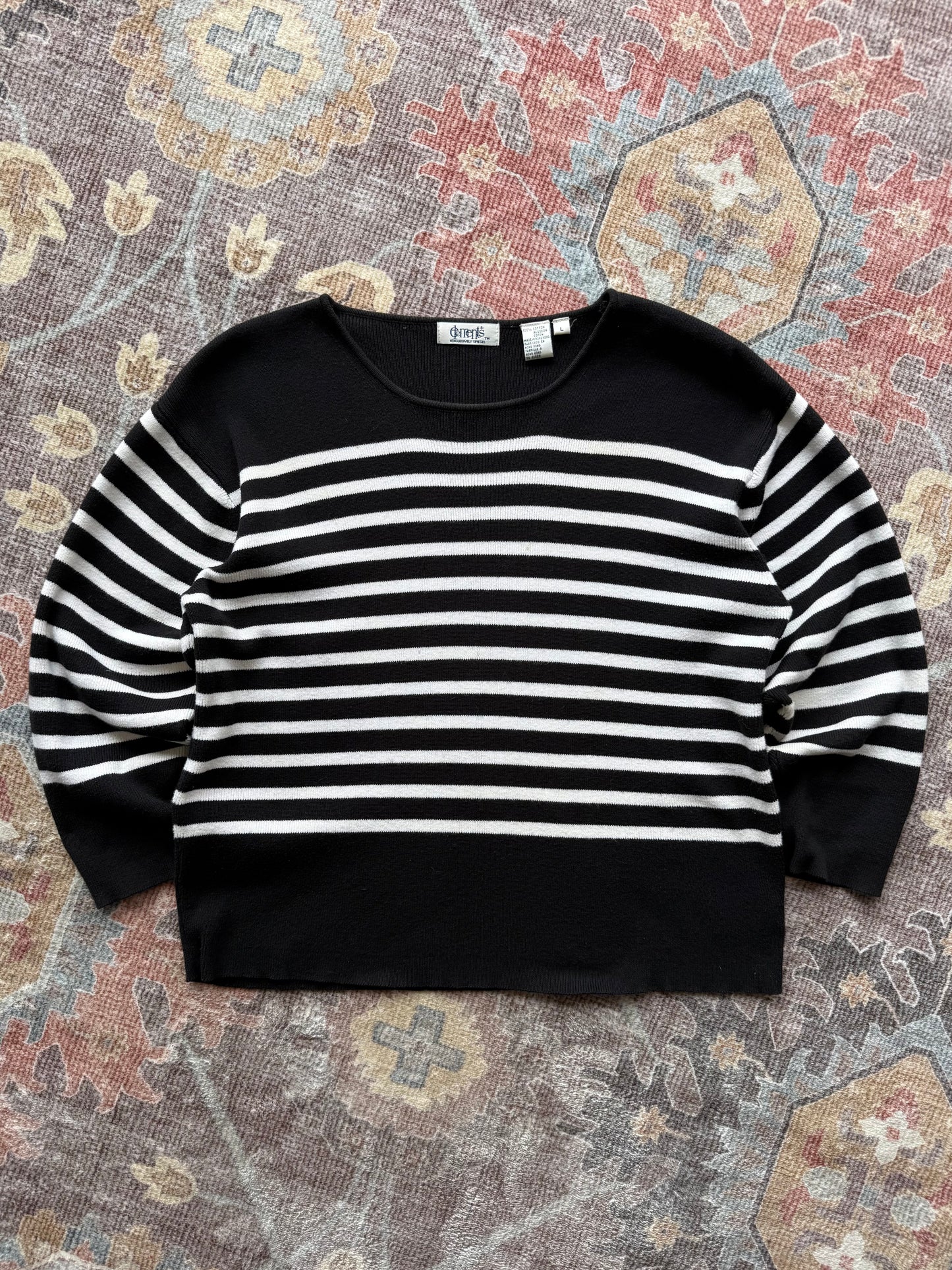 Knit Striped Top - L