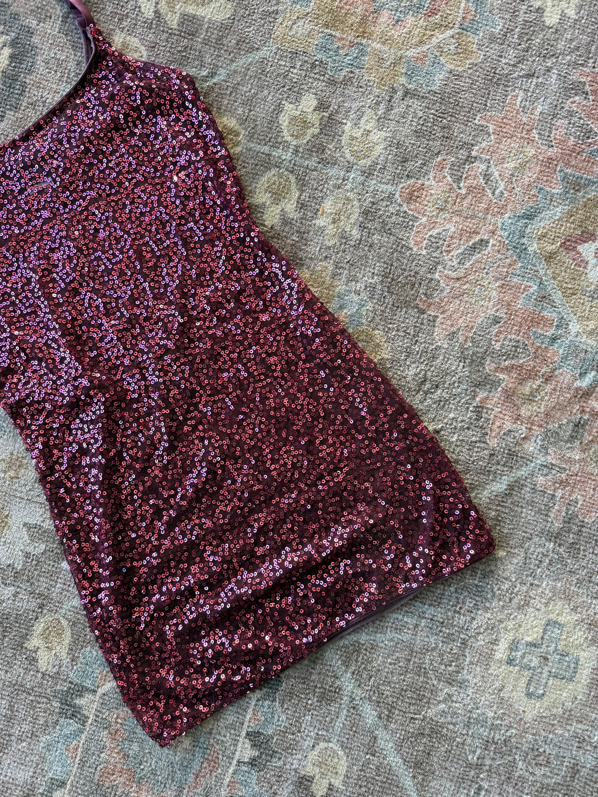 Sheer Sequin Tank/Mini Dress - S