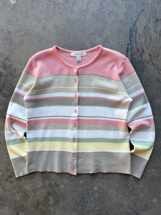 Striped Cardigan - L