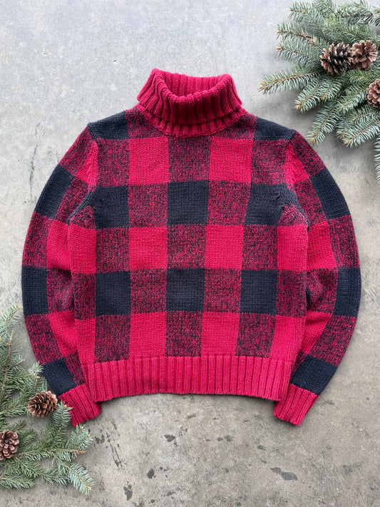 Plaid Turtleneck - M