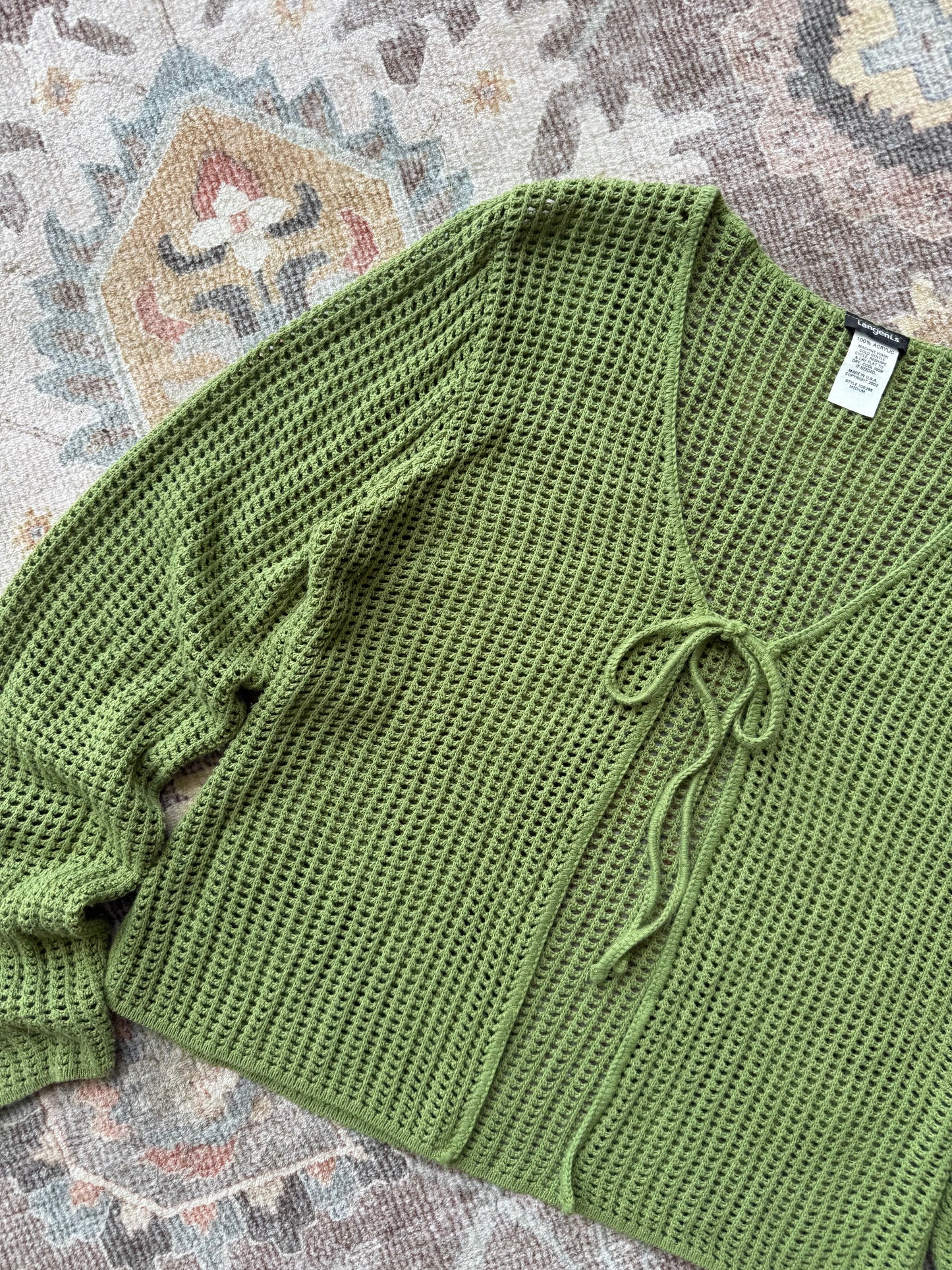 Tie Crochet Cardigan - M