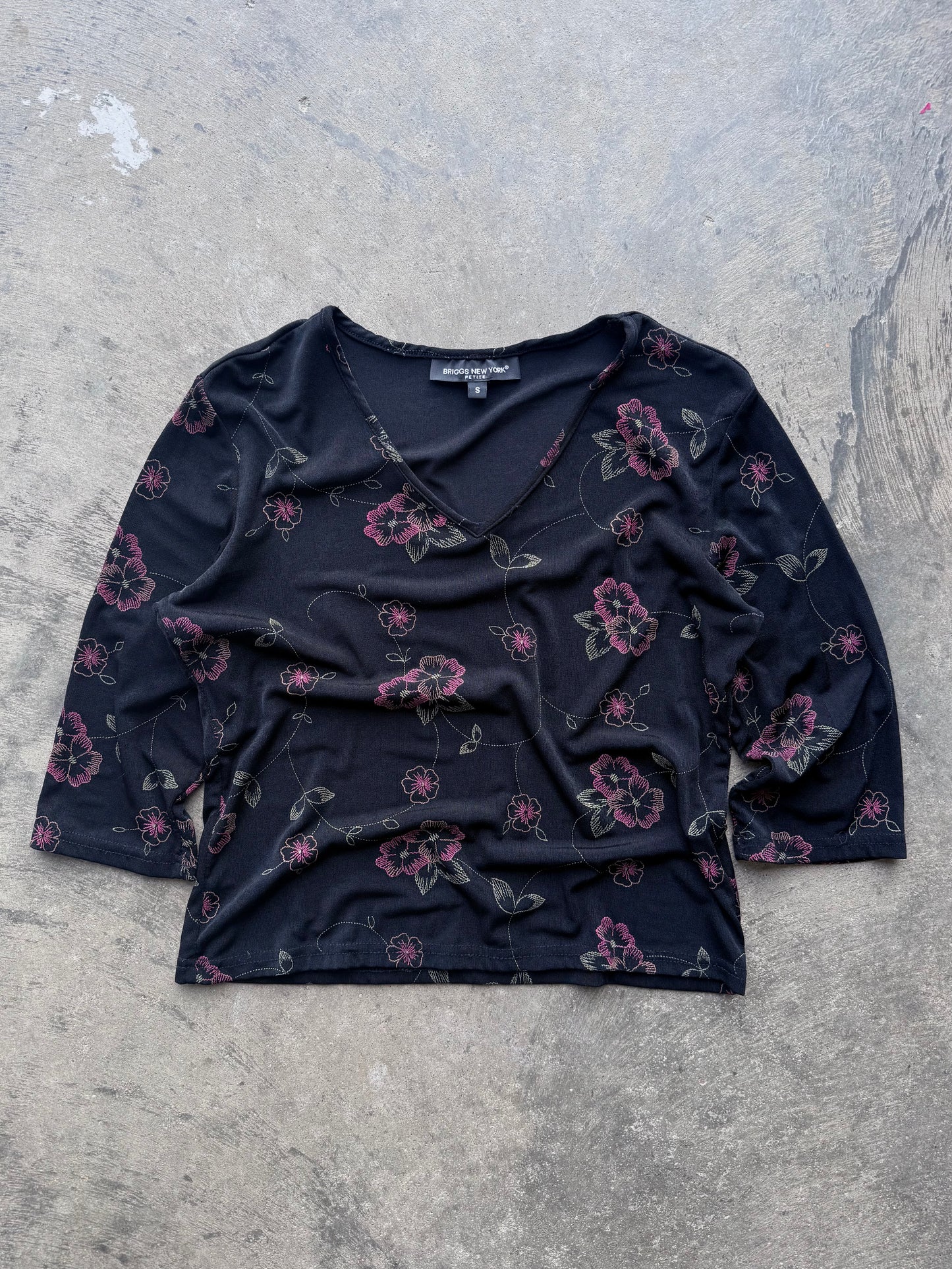 Flower Beaded Top - S